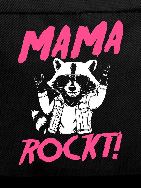 Waschbär Mutter Coole Rocker Mama
