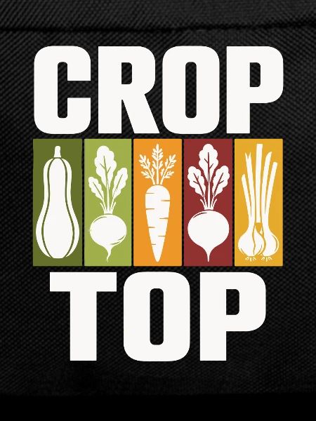 Vegetable Icons Crop Top Design