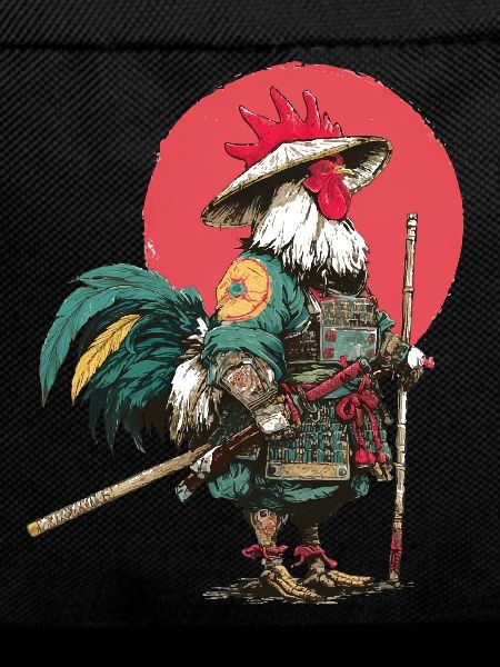 Hahn-Samurai in Rüstung