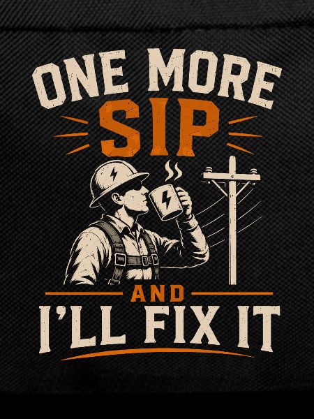 Kaffee Und Stromleitung Lineman Humor