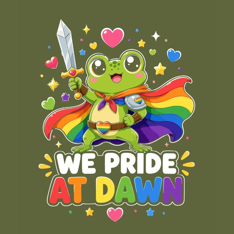 Froschheld Pride am Morgen