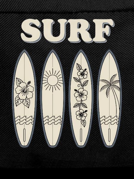 Surf Hibiscus Quartet Surfing
