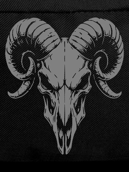 Schädel mit Hörner Widder Totenkopf
