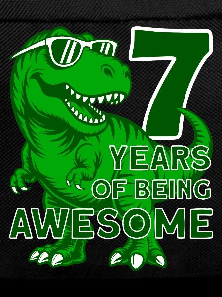 DINO 7 YEARS DINOSAUR 7TH BIRTHDAY