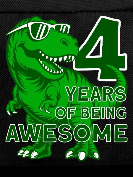 DINO 4 YEARS DINOSAUR 4TH BIRTHDAY