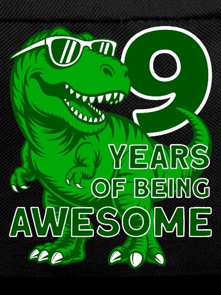DINO 9 YEARS DINOSAUR 9TH BIRTHDAY