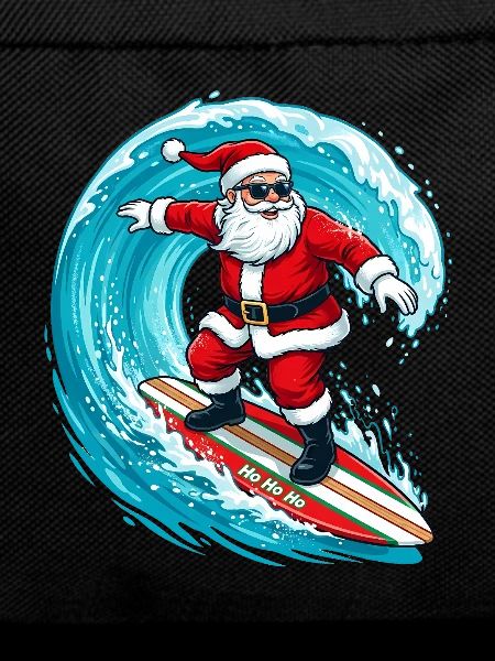Christmas In July Surfing Santa Claus