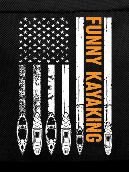 Canoeing Kayaking US Flag Kayaker