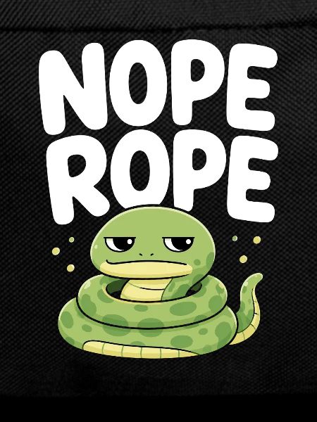 Nope Rope Funny Grumpy Green