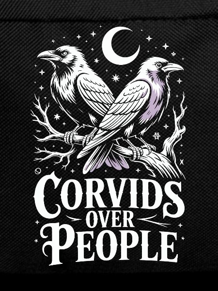 Corviden über Menschen