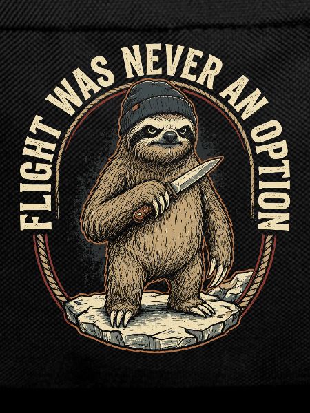 Fighting sloth with knife