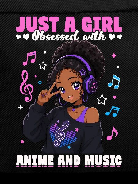 Anime and Music Chibi Black Girl