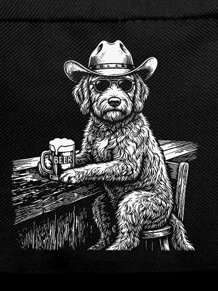 Cowboy Dog Beer Funny Labradoodle