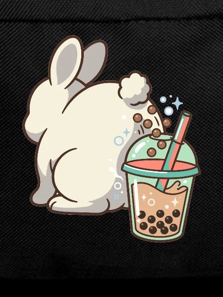 Cute Bunny Funny Boba Bubble Tea