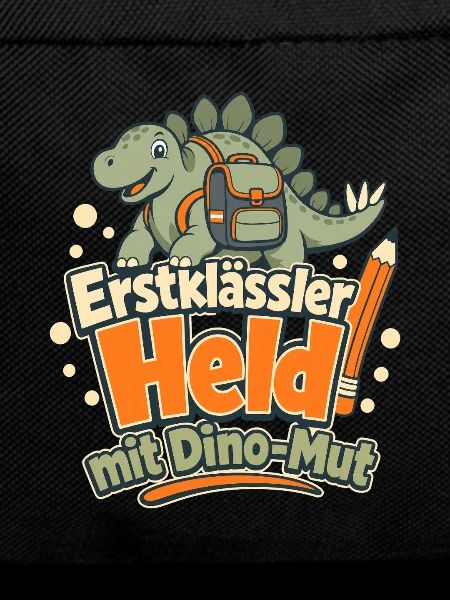 Einschulung Dinosaurier Erstklässler Held mit Dino