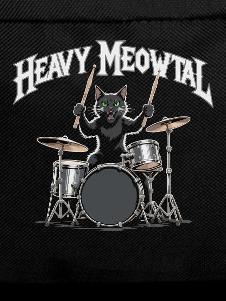Heavy Metal Cat on Drums
