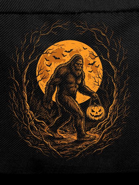 Halloween, Bigfoot, Moon, Pumpkin