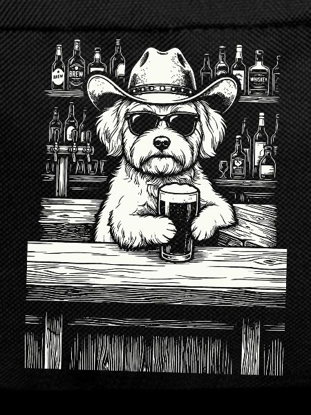 Cowboy Dog Beer Funny Maltheser