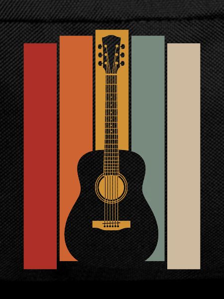 Retro Guitar Graphic - Musician Guitarist