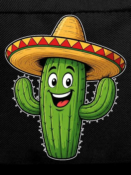 Lustiger Kaktus mit Sombrero