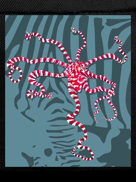 Rot Weißer Oktopus