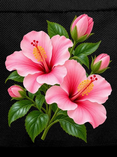 Rosa Hibiskusblüte