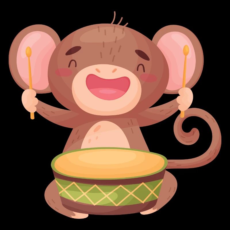 Monkey & drum