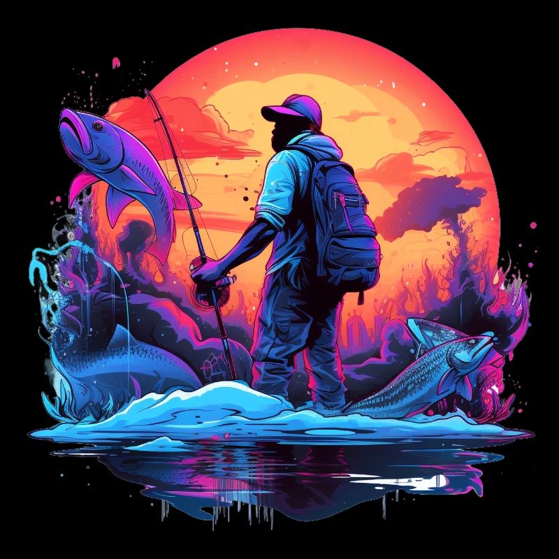 Angler Sunset Neon Style