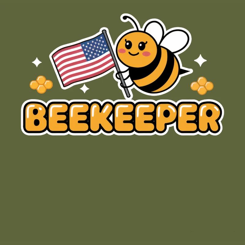 Beekeeper Usa Flag Bee Apiary Beekeeping Expert