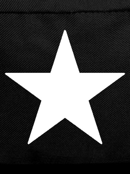 White Star on Black Background
