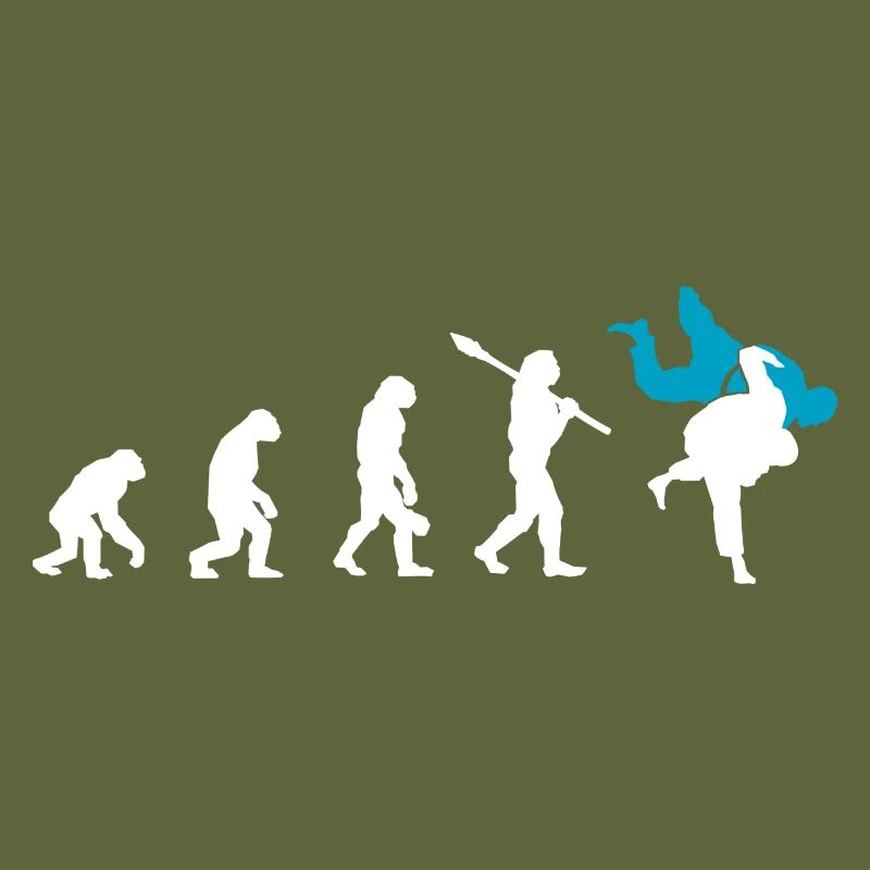 Judo Evolution cadeau rétro judoka cool