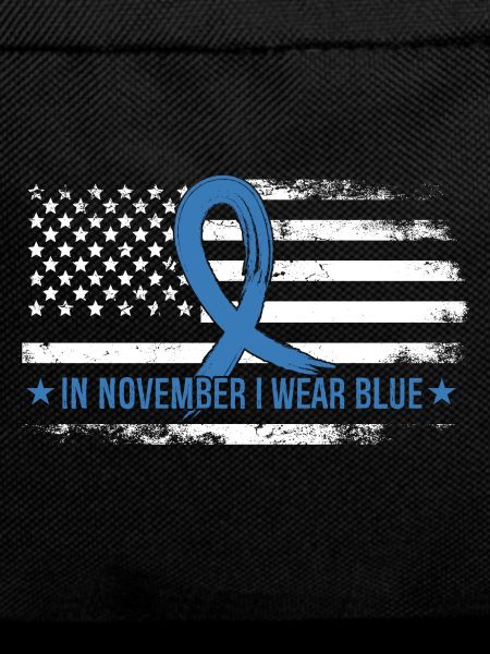 In November I wear blue