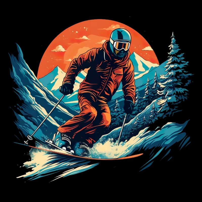 Skifahren Winterspaß