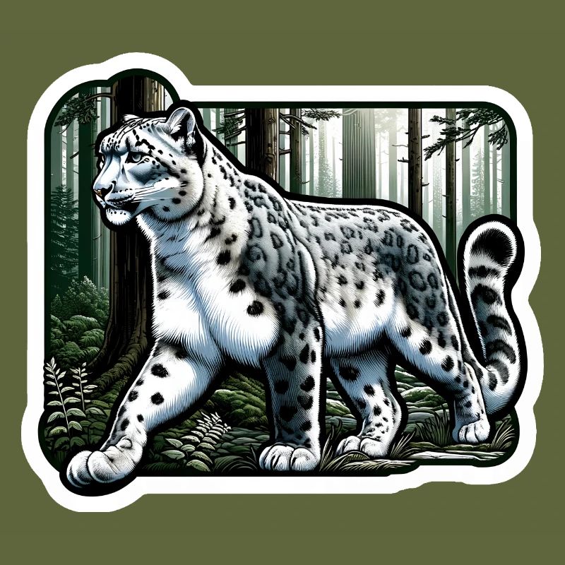 Léopard des neiges Léopard blanc Léopard