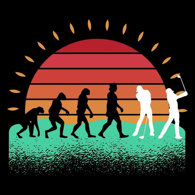 Golfspieler Evolution Golfer Golf
