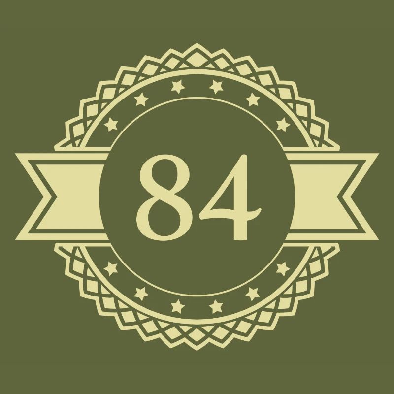 84 Number Emblem