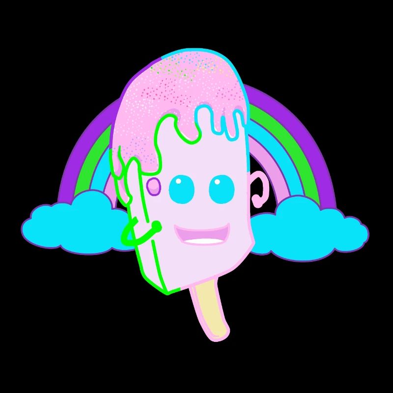 Happy Regenbogen Eis Eiskrem Kinder Fantasy