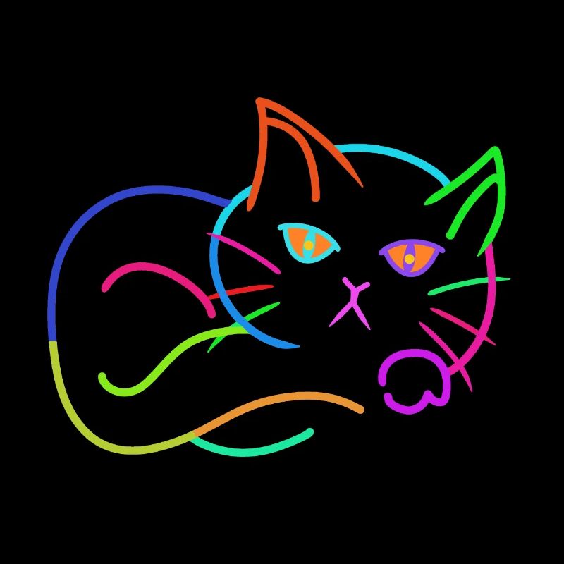 Regenbogen Katze bunt farbenfroh Kinder