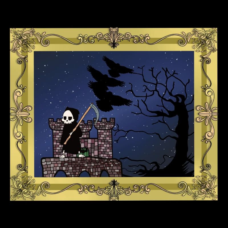Horror Middle Ages Castle Fortress Grim Reaper Death