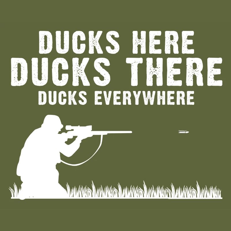 Conception de chasse au canard drôle Conception de chasseurs de canards de chasse