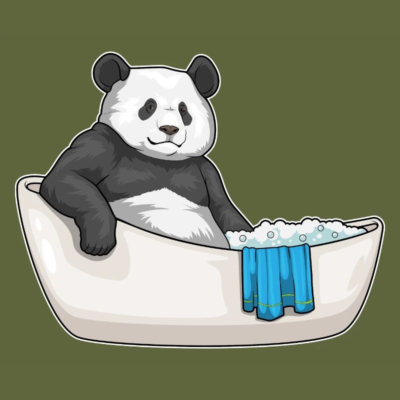 Panda Bathing Bathtub