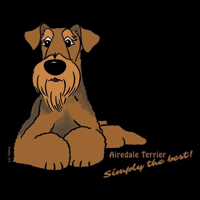 Airedale Terrier liegend
