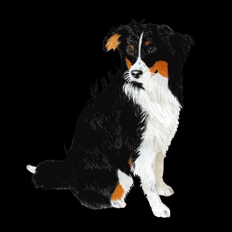 Aussie Nanouk, assis - Aquarelle