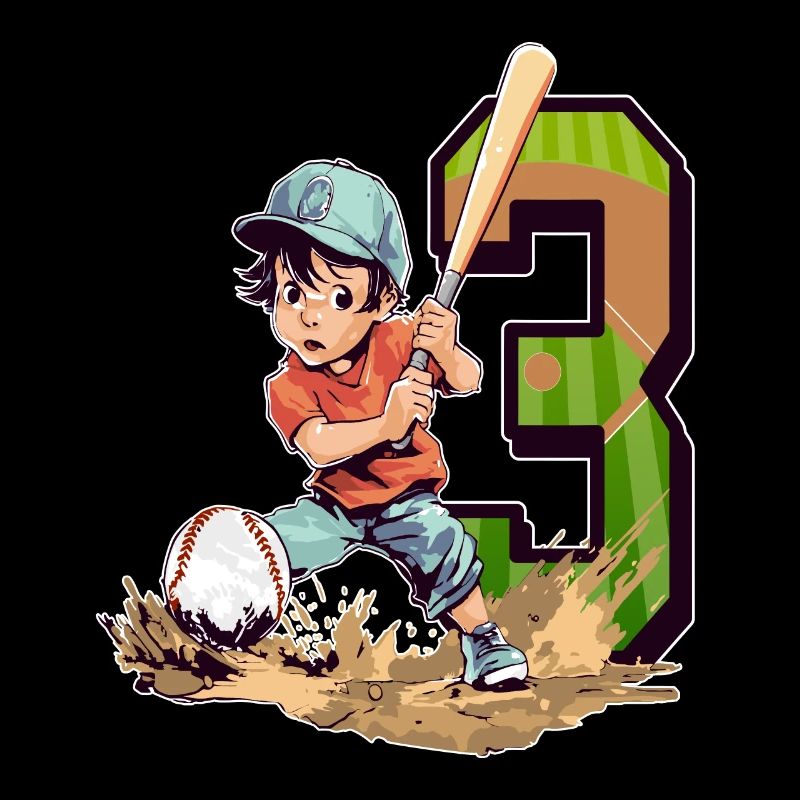 Baseball Birthday - 3 years old Boy - 3.