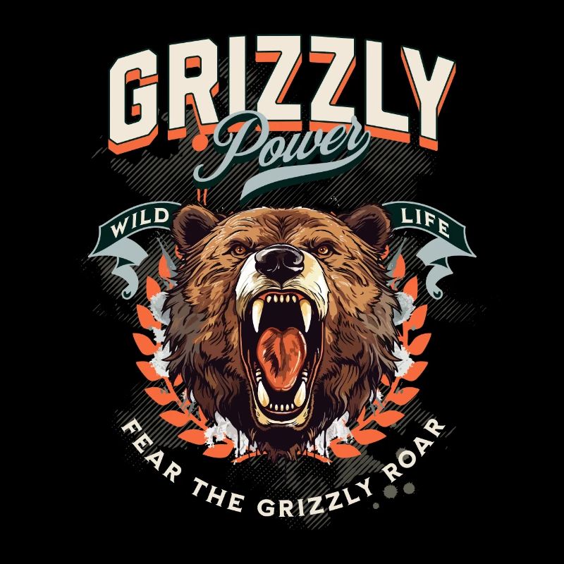 Bear Grizzly Roars Bear’s Head Nature Wilderness Forest
