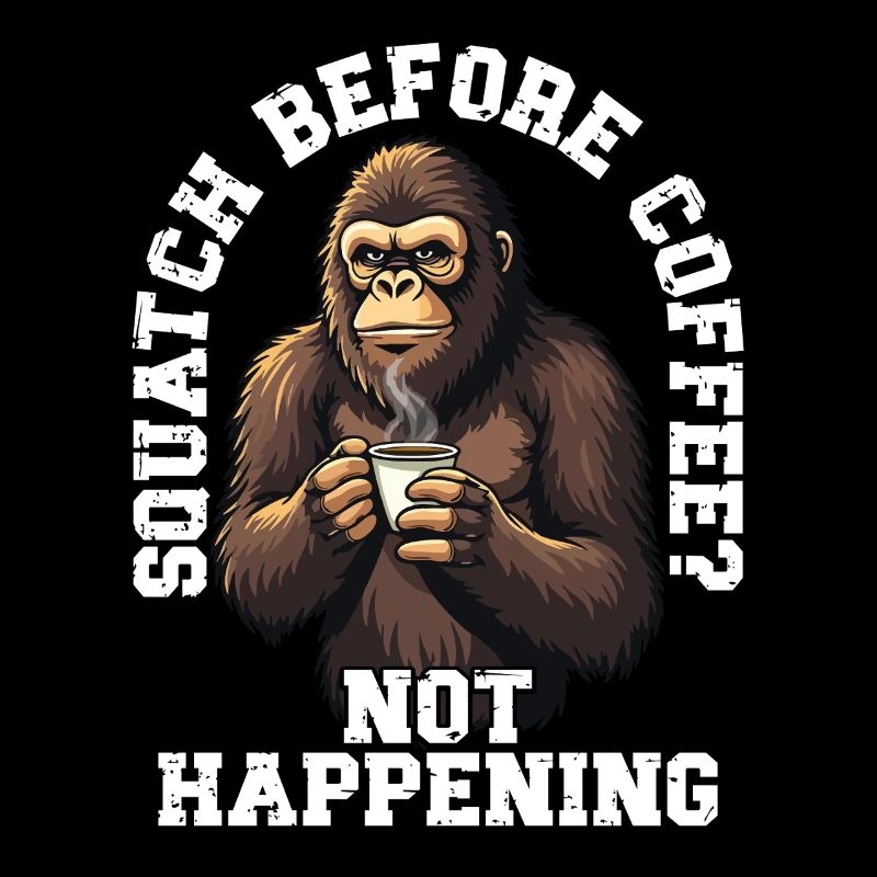 Squatch Before Coffee Passiert Nicht Lustig