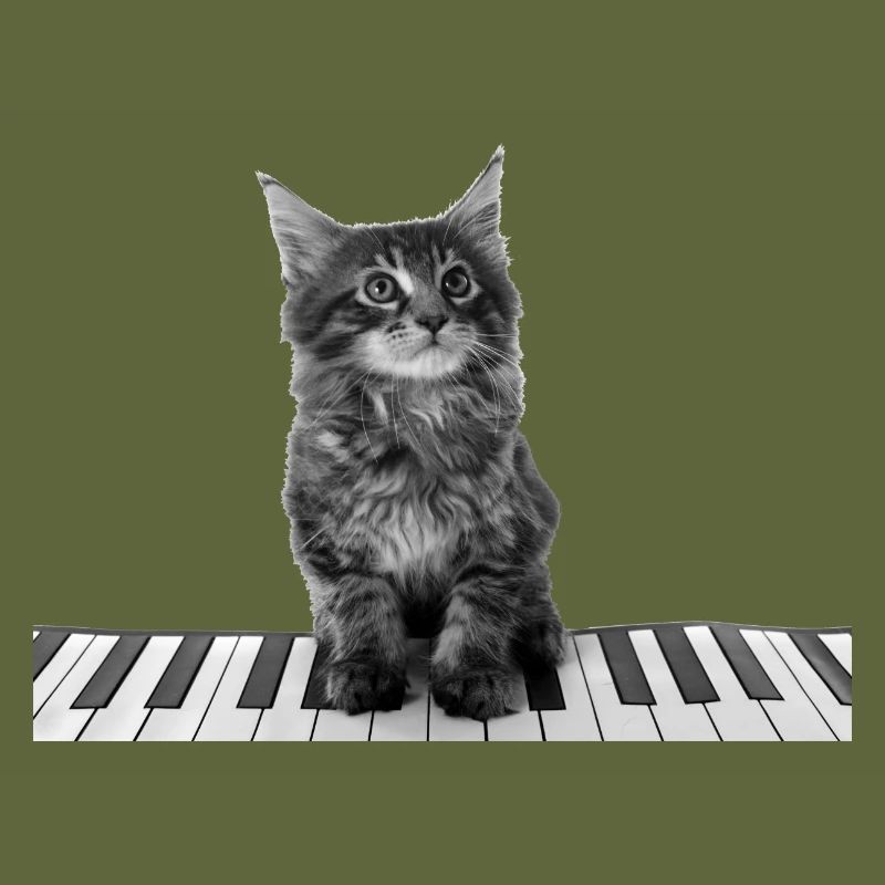 Mignon piano chat clavier pianiste