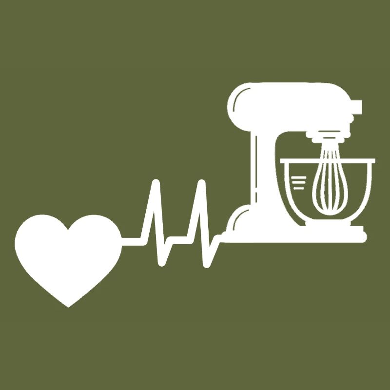 Baker Baking Heartbeat Bakery Hobby Confectioner