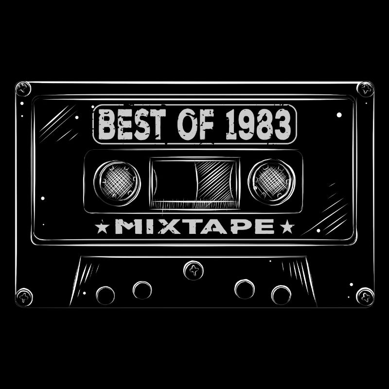 1983 Birthday Mixtape Cassette Retro
