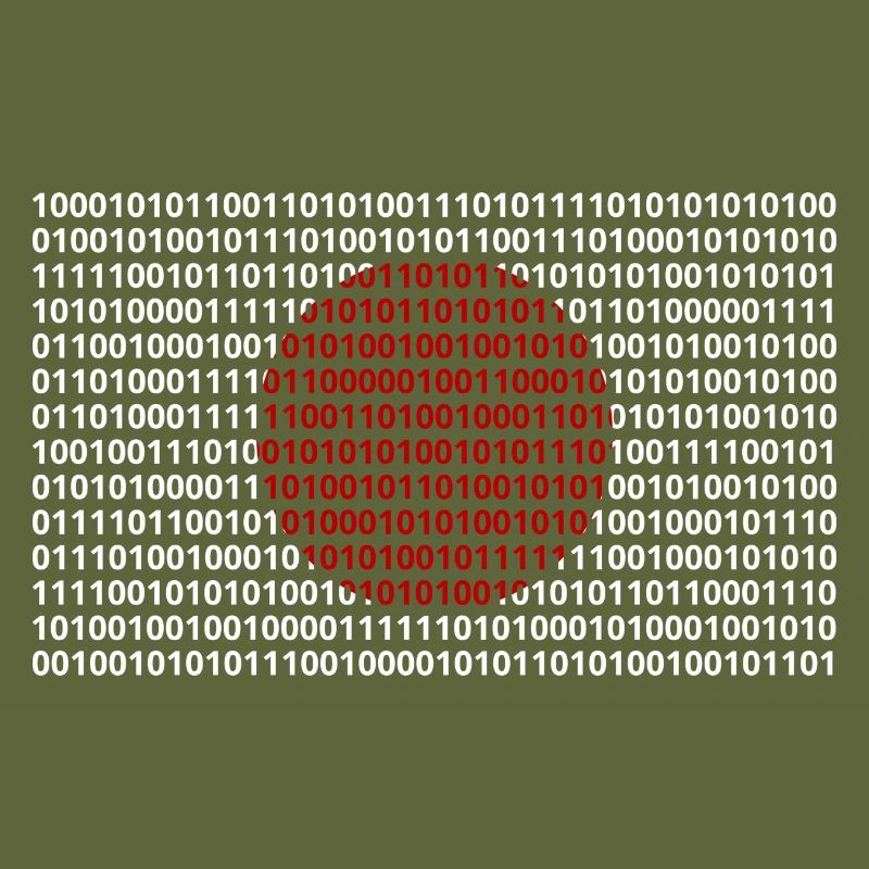 Japan flag numbers binary code byte bit code